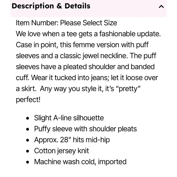 Ellos Plus Size Puff Sleeve Tee - Picture 3 of 3